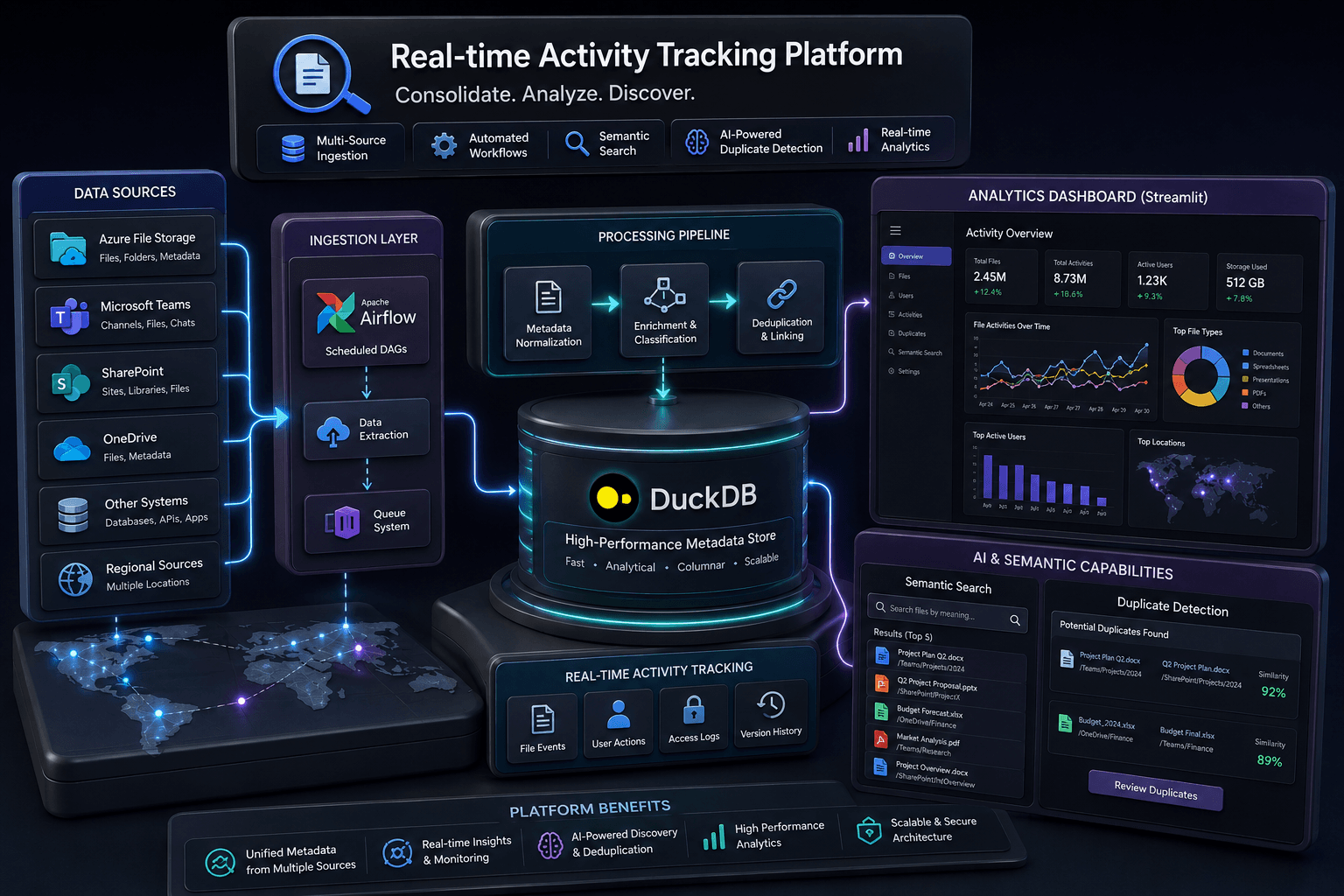 Data Analytics & Activity Tracking System — main screenshot
